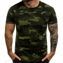 Men's Tee / T-shirt Crew Neck Camouflage Sport Athleisure Shirt Short Sleeve Warm Breathable Soft Comfortable Everyday Use Street Casual Athleisure Daily Outdoor