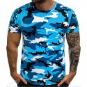 Men's Tee / T-shirt Crew Neck Camouflage Sport Athleisure Shirt Short Sleeve Warm Breathable Soft Comfortable Everyday Use Street Casual Athleisure Daily Outdoor