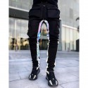 Men's Sweatpants Reflective Strip Multiple Pockets Polyester Sport Athleisure Pants Pants / Trousers Bottoms Reflective Breathable Moisture Wicking Soft Comfortable Exercise & Fitness Running / Fall