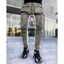 Men's Sweatpants Reflective Strip Multiple Pockets Polyester Sport Athleisure Pants Pants / Trousers Bottoms Reflective Breathable Moisture Wicking Soft Comfortable Exercise & Fitness Running / Fall