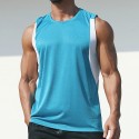 Men's Tank Top Tee / T-shirt Mesh Patchwork Crew Neck Color Block Sport Athleisure Shirt Sleeveless Breathable Quick Dry Soft Sweat Out Yoga Tennis Exercise & Fitness Running Walking Training Casual