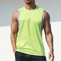 Men's Tank Top Tee / T-shirt Mesh Patchwork Crew Neck Color Block Sport Athleisure Shirt Sleeveless Breathable Quick Dry Soft Sweat Out Yoga Tennis Exercise & Fitness Running Walking Training Casual