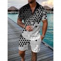 2-Piece Men's Athleisure Zipped Wear Short-sleeved Shorts Sports Casual Suit