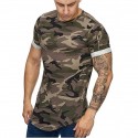 Men's Running Shirt Crew Neck Camo / Camouflage Sport Athleisure Tee Tshirt Shirt Short Sleeve Breathable Quick Dry Moisture Wicking Soft Gym Workout Running Active Training Jogging Exercise Athletic