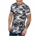 Men's Running Shirt Crew Neck Camo / Camouflage Sport Athleisure Tee Tshirt Shirt Short Sleeve Breathable Quick Dry Moisture Wicking Soft Gym Workout Running Active Training Jogging Exercise Athletic