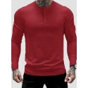 Men's Yoga Top Crew Neck Cotton Solid Color Sport Athleisure Tee Tshirt Shirt Long Sleeve Breathable Quick Dry Comfortable Yoga Gym Workout Running Activewear / Micro-elastic