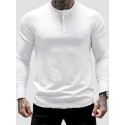 Men's Yoga Top Crew Neck Cotton Solid Color Sport Athleisure Tee Tshirt Shirt Long Sleeve Breathable Quick Dry Comfortable Yoga Gym Workout Running Activewear / Micro-elastic