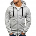 Men's Hoodie Jacket Full Zip Hoodie Solid Color Sport Athleisure Shirt Long Sleeve Breathable Soft Comfortable Everyday Use Casual Athleisure Daily Activewear Outdoor / Winter