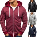 Men's Hoodie Jacket Full Zip Hoodie Solid Color Sport Athleisure Shirt Long Sleeve Breathable Soft Comfortable Everyday Use Casual Athleisure Daily Activewear Outdoor / Winter