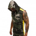 Men's Tank Top Hoodie Cotton Camouflage Sport Athleisure Vest / Gilet Sleeveless Breathable Soft Comfortable Everyday Use Street Casual Daily Outdoor