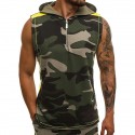 Men's Tank Top Hoodie Cotton Camouflage Sport Athleisure Vest / Gilet Sleeveless Breathable Soft Comfortable Everyday Use Street Casual Daily Outdoor