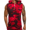 Men's Tank Top Hoodie Cotton Camouflage Sport Athleisure Vest / Gilet Sleeveless Breathable Soft Comfortable Everyday Use Street Casual Daily Outdoor