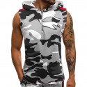 Men's Tank Top Hoodie Cotton Camouflage Sport Athleisure Vest / Gilet Sleeveless Breathable Soft Comfortable Everyday Use Street Casual Daily Outdoor