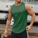 Men's Tank Top Tee / T-shirt Pure Color Crew Neck Solid Color Sport Athleisure Shirt Sleeveless Breathable Quick Dry Soft Sweat Out Yoga Tennis Exercise & Fitness Running Walking Training Casual