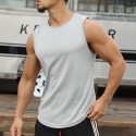 Men's Tank Top Tee / T-shirt Pure Color Crew Neck Solid Color Sport Athleisure Shirt Sleeveless Breathable Quick Dry Soft Sweat Out Yoga Tennis Exercise & Fitness Running Walking Training Casual