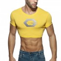 Men's Running Shirt Crop Top V Neck Cotton Graphic Patterned Sport Athleisure Tee Tshirt Shirt Short Sleeve Breathable Quick Dry Moisture Wicking Soft Fitness Running Walking Jogging Exercise