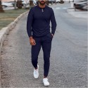 Men's 2 Piece Drawstring Pocket Shirt Collar Solid Color Sport Athleisure Clothing Suit Long Sleeve Breathable Soft Comfortable Everyday Use Street Casual Athleisure Daily Activewear / Stretchy