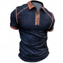 Men's Golf Shirt Solid Colored Turndown Green Black Blue Yellow Short Sleeve Outdoor Street Zipper Tops Fashion Casual Breathable Comfortable / Summer / Spring / Summer