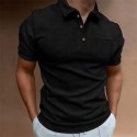Men's Golf Shirt Solid Colored Turndown White Black Blue Gray Khaki Short Sleeve Street Daily Button-Down Tops Fashion Casual Comfortable Big and Tall / Sports