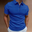 Men's Golf Shirt Solid Colored Turndown White Black Blue Gray Khaki Short Sleeve Street Daily Button-Down Tops Fashion Casual Comfortable Big and Tall / Sports