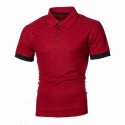 Men's Golf Shirt Polka Dot Turndown Casual Street Daily Sports Button-Down Short Sleeve Tops Classic Black / Red White Blue / Summer Comfortable Quick dry