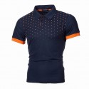 Men's Golf Shirt Polka Dot Turndown Casual Street Daily Sports Button-Down Short Sleeve Tops Classic Black / Red White Blue / Summer Comfortable Quick dry