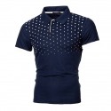 Men's Golf Shirt Polka Dot Turndown Casual Street Daily Sports Button-Down Short Sleeve Tops Classic Black / Red White Blue / Summer Comfortable Quick dry