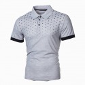 Men's Golf Shirt Polka Dot Turndown Casual Street Daily Sports Button-Down Short Sleeve Tops Classic Black / Red White Blue / Summer Comfortable Quick dry