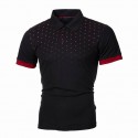 Men's Golf Shirt Polka Dot Turndown Casual Street Daily Sports Button-Down Short Sleeve Tops Classic Black / Red White Blue / Summer Comfortable Quick dry