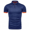 Men's Golf Shirt Solid Color Turndown White Black Gray Orange Red Short Sleeve Street Daily Button-Down Tops Fashion Casual Comfortable / Beach
