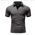 Men’s Golf Shirt Elasticity Business Casual Daily Street Shirts Basic Workout Henley Shirts Slim Fit Soft Summer Undershirts Short Sleeve Solid Button Down Color Shirts Quick Dry Outdoor Sports