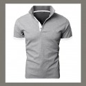 Men’s Golf Shirt Elasticity Business Casual Daily Street Shirts Basic Workout Henley Shirts Slim Fit Soft Summer Undershirts Short Sleeve Solid Button Down Color Shirts Quick Dry Outdoor Sports