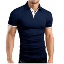 Men’s Golf Shirt Elasticity Business Casual Daily Street Shirts Basic Workout Henley Shirts Slim Fit Soft Summer Undershirts Short Sleeve Solid Button Down Color Shirts Quick Dry Outdoor Sports