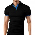 Men’s Golf Shirt Elasticity Business Casual Daily Street Shirts Basic Workout Henley Shirts Slim Fit Soft Summer Undershirts Short Sleeve Solid Button Down Color Shirts Quick Dry Outdoor Sports