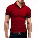 Men’s Golf Shirt Elasticity Business Casual Daily Street Shirts Basic Workout Henley Shirts Slim Fit Soft Summer Undershirts Short Sleeve Solid Button Down Color Shirts Quick Dry Outdoor Sports