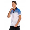 Men's Golf Shirt Tennis Shirt Color Block Collar Shirt Collar White Black Red Short Sleeve Casual Daily Patchwork Slim Tops Cotton Basic Streetwear