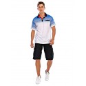 Men's Golf Shirt Tennis Shirt Color Block Collar Shirt Collar White Black Red Short Sleeve Casual Daily Patchwork Slim Tops Cotton Basic Streetwear