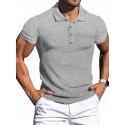 Men's Golf Shirt Plain Striped Solid Color Classic Collar Casual Daily Short Sleeve Tops Business Simple Casual Classic White Black Light gray / Summer Comfortable Lightwight Quick dry