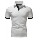 Men's Golf Shirt Solid Color Plain Turndown White Black Wine Orange Dark Gray Short Sleeve Plus Size Street Casual Tops Casual Soft Breathable Beach