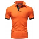 Men's Golf Shirt Solid Color Plain Turndown White Black Wine Orange Dark Gray Short Sleeve Plus Size Street Casual Tops Casual Soft Breathable Beach