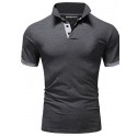 Men's Golf Shirt Solid Color Plain Turndown White Black Wine Orange Dark Gray Short Sleeve Plus Size Street Casual Tops Casual Soft Breathable Beach