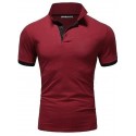 Men's Golf Shirt Solid Color Plain Turndown White Black Wine Orange Dark Gray Short Sleeve Plus Size Street Casual Tops Casual Soft Breathable Beach