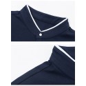 Men's Golf Shirt Solid Color Standing Collar White Black Gray Red Navy Blue Long Sleeve Outdoor Street Button-Down Tops Cotton Casual Comfortable