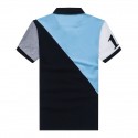 Men's Golf Shirt Color Block Turndown Blue Pink Short Sleeve Street Daily Button-Down Tops Fashion Casual Comfortable / Beach
