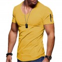 mens v neck t shirt tee - solid color short shirts for men short sleeve slim fitness workout athletic business casual basic big tall shirts black gray army green