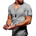 mens v neck t shirt tee - solid color short shirts for men short sleeve slim fitness workout athletic business casual basic big tall shirts black gray army green