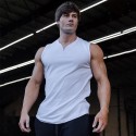 Men's Tank Top Vest Undershirt Solid Color V Neck Wine White Black Gray Army Green Sleeveless Casual Daily Tops Cotton Sports Fashion Lightweight Muscle / Summer / Summer