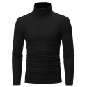 Men's T shirt Tee Solid Color Turtleneck White Black Blue Light gray Dark Gray Long Sleeve Outdoor Casual Tops Lightweight Casual Classic Slim Fit / Sports
