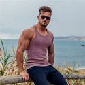 Men's Tank Top Vest Undershirt Solid Color Crew Neck White Black Blue Gray Red Sleeveless Casual Daily Tops Sports Fashion Lightweight Big and Tall / Summer / Summer