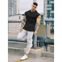 Men's T shirt Tee Solid Color Crew Neck White Black Blue Gray Army Green Short Sleeve Casual Daily Tops Sports Fashion Lightweight Muscle / Summer / Summer